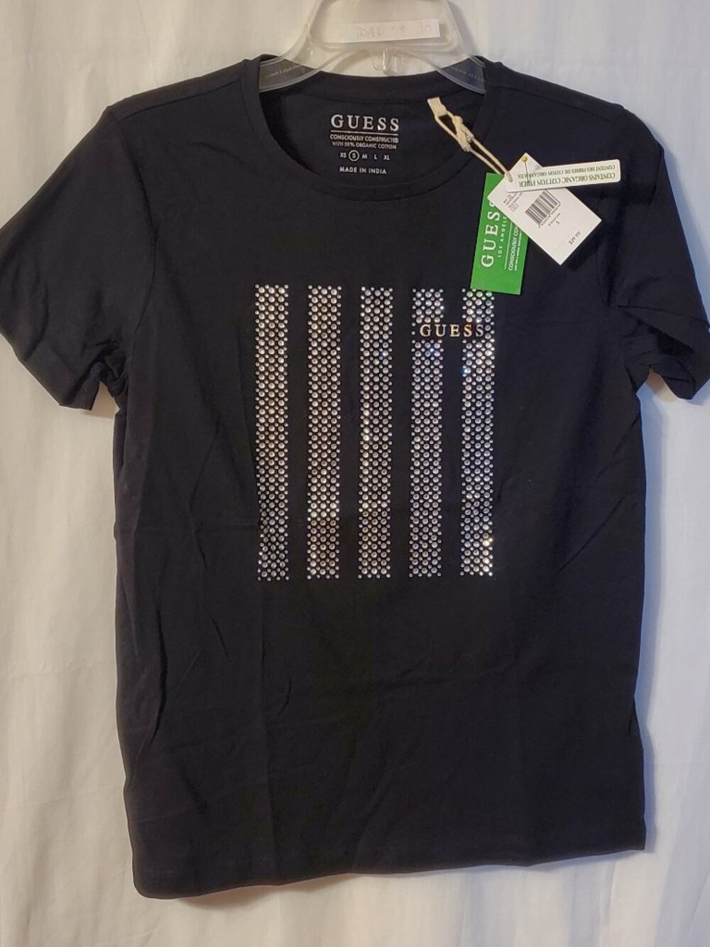 Guess Rhinestone Flag T-Shirt Brand New With Tags! Size: S